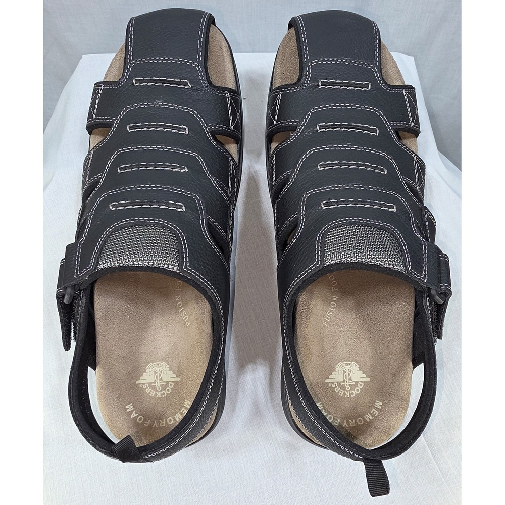 Dockers Mens Fisherman Sandals Black Memory Foam 90-21374 Size 15M - Picture 10 of 11